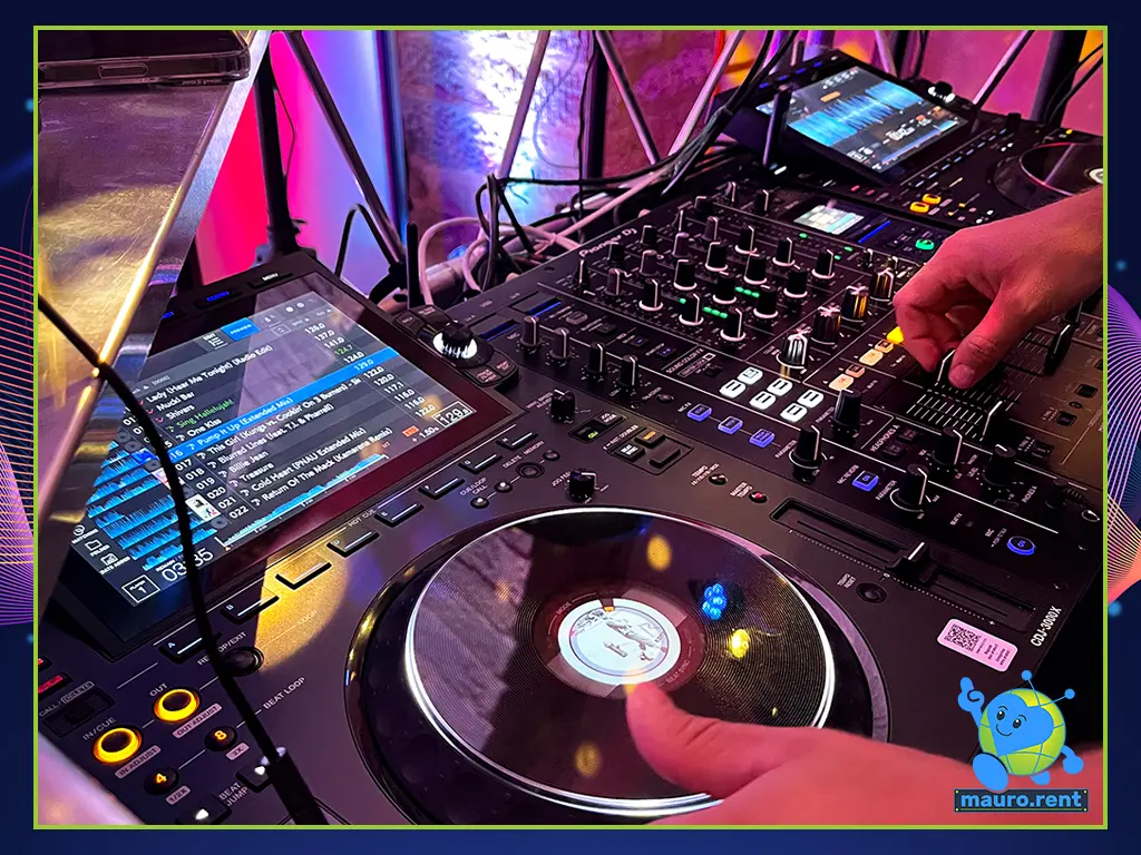 Featured image of DJ Niclas performing a high-energy set with the flagship AlphaTheta CDJ-3000X players and Pioneer DJ DJM-A9 mixer at Abbazia San Faustino.