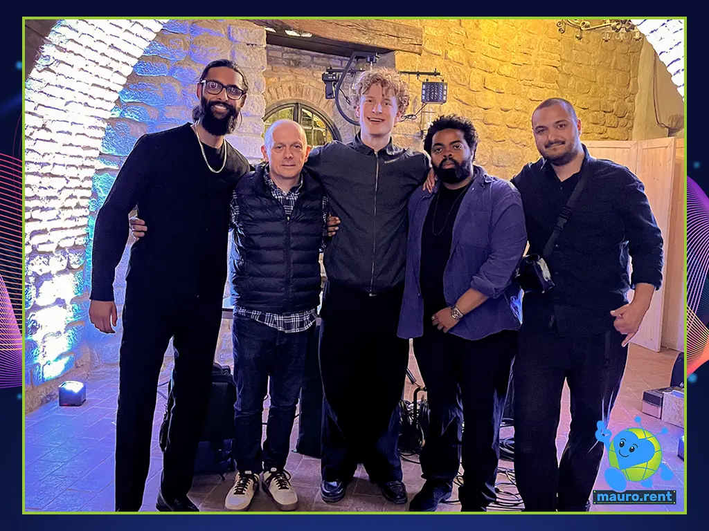 Mauro Panzarola Audio Technician and International Wedding Artists Crew photo at Castello di Rosciano After Party