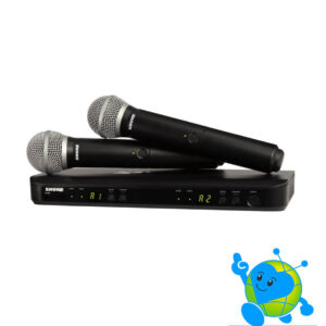 Shure BLX288 / PG58 M17 – Professional Wireless Microphone Rental in Italy
